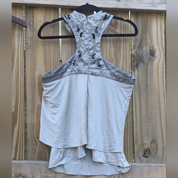 Y2K Soft Layered Development Cross Halter Top - Picture 2 of 3